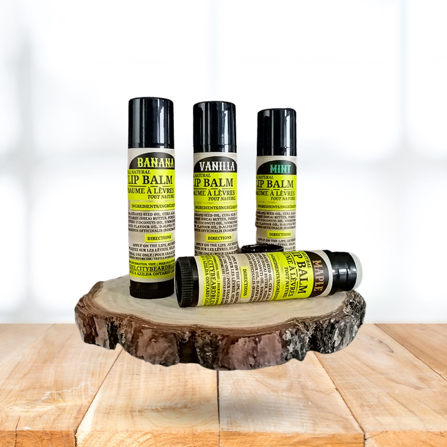 Soothing & Nourishing Lip Balm (4.5g) | Banana, Vanilla, Mint and/or Maple Flavors | Proudly Made in Canada