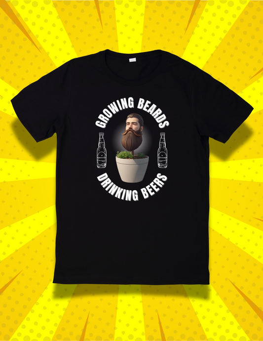 Beard and Beers T-Shirt in Black