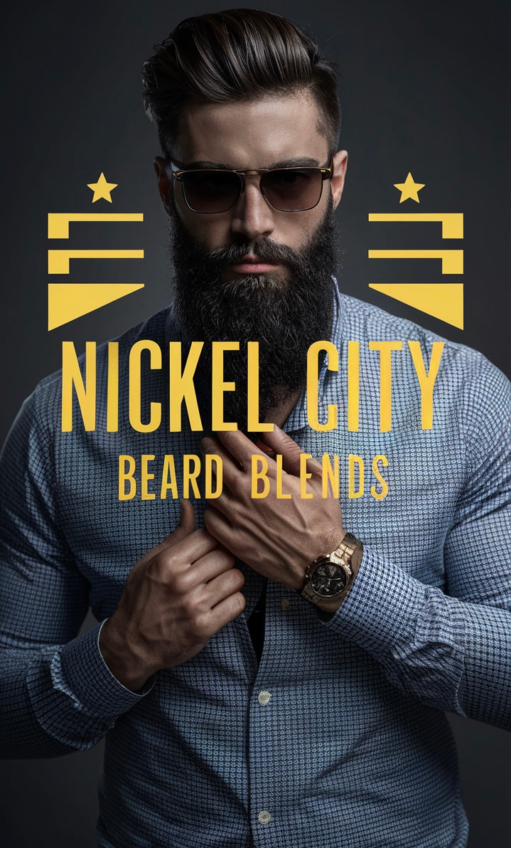 Man with stylish modern haircut and beard wearing sunglasses