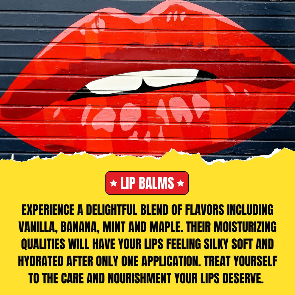 Description of all-natural lip balms 