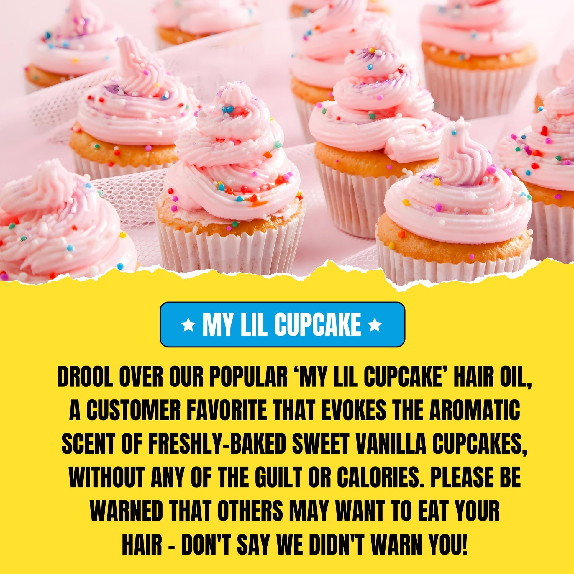 Delicious freshly-baked bakery sweet vanilla cupcakes with sprinkles