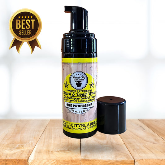 Beard Wash - The Professor (150ml) | Crisp Cedarwood, Smooth Vanilla & Sweet Cigar Undertone | Collab w/ Dr. Chris Schneider | Proudly Made in Canada
