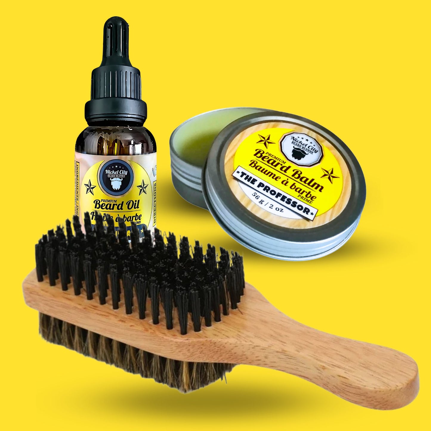 The Beard Starter Kit from Nickel City Beard Blends with Beard Brush