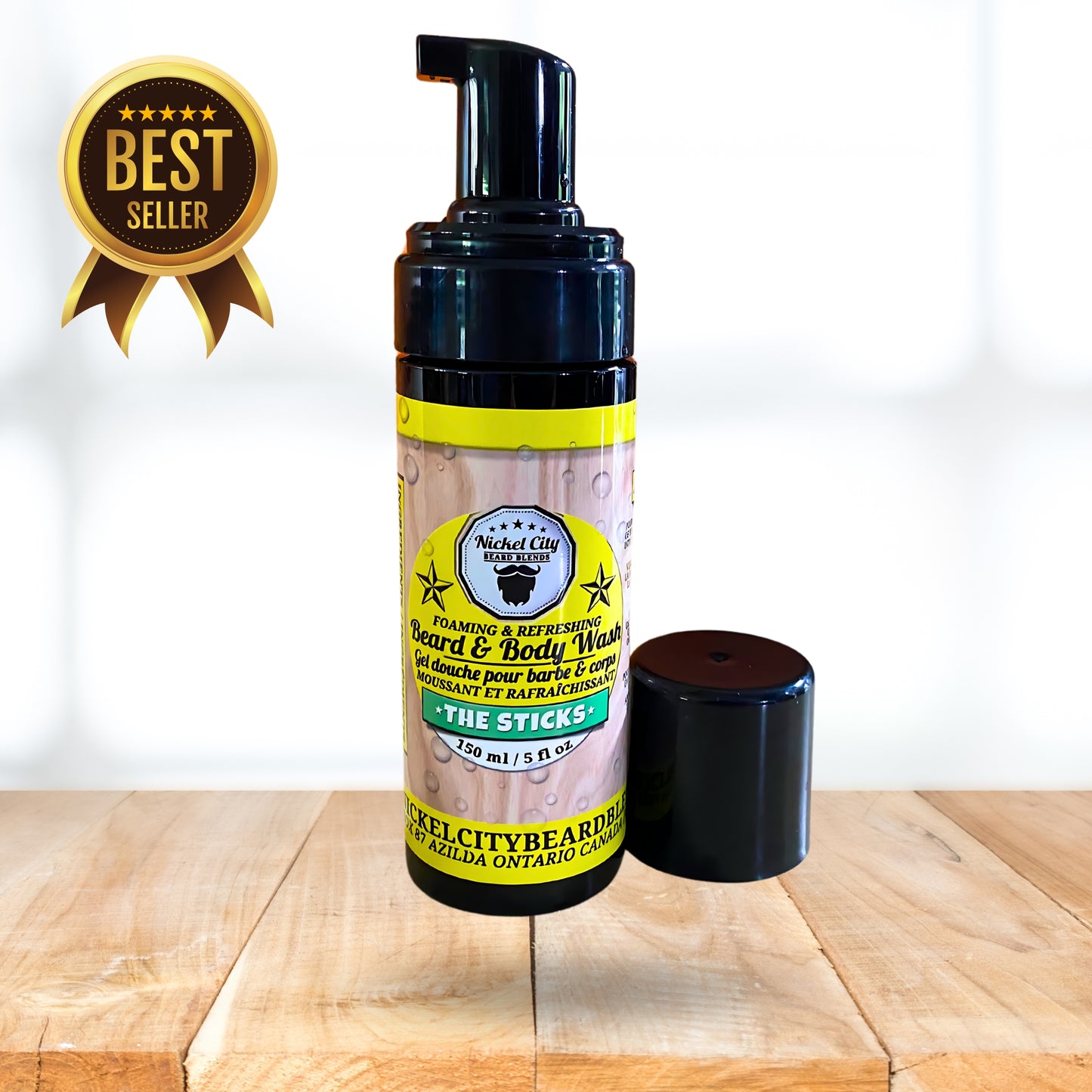 Beard Wash - The Sticks (150ml) | Soothing Cedarwood and Fresh Tropical Citrus | Proudly Made in Canada