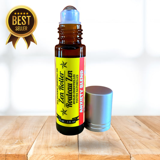 Anxiety Blend Essential Oil Roll-On (10ml) | Rosewood, Bergamot and Ylang Yang | Proudly Made in Canada
