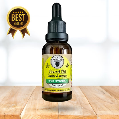 Beard Oil - The Sticks (30ml) | Soothing Cedarwood and Fresh Tropical Citrus | Proudly Made in Canada