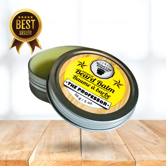 Beard Balm - The Professor (56g) | Crisp Cedarwood, Smooth Vanilla & Sweet Cigar Undertone | Collab w/ Dr. Chris Schneider | Proudly Made in Canada