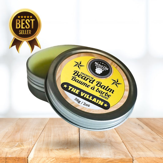 Beard Balm - The Villain (56g) | Spiced Tobacco, Fresh Leather, Bold Cognac & Bourbon with a Creamy Vanilla Undertone | Proudly Made in Canada